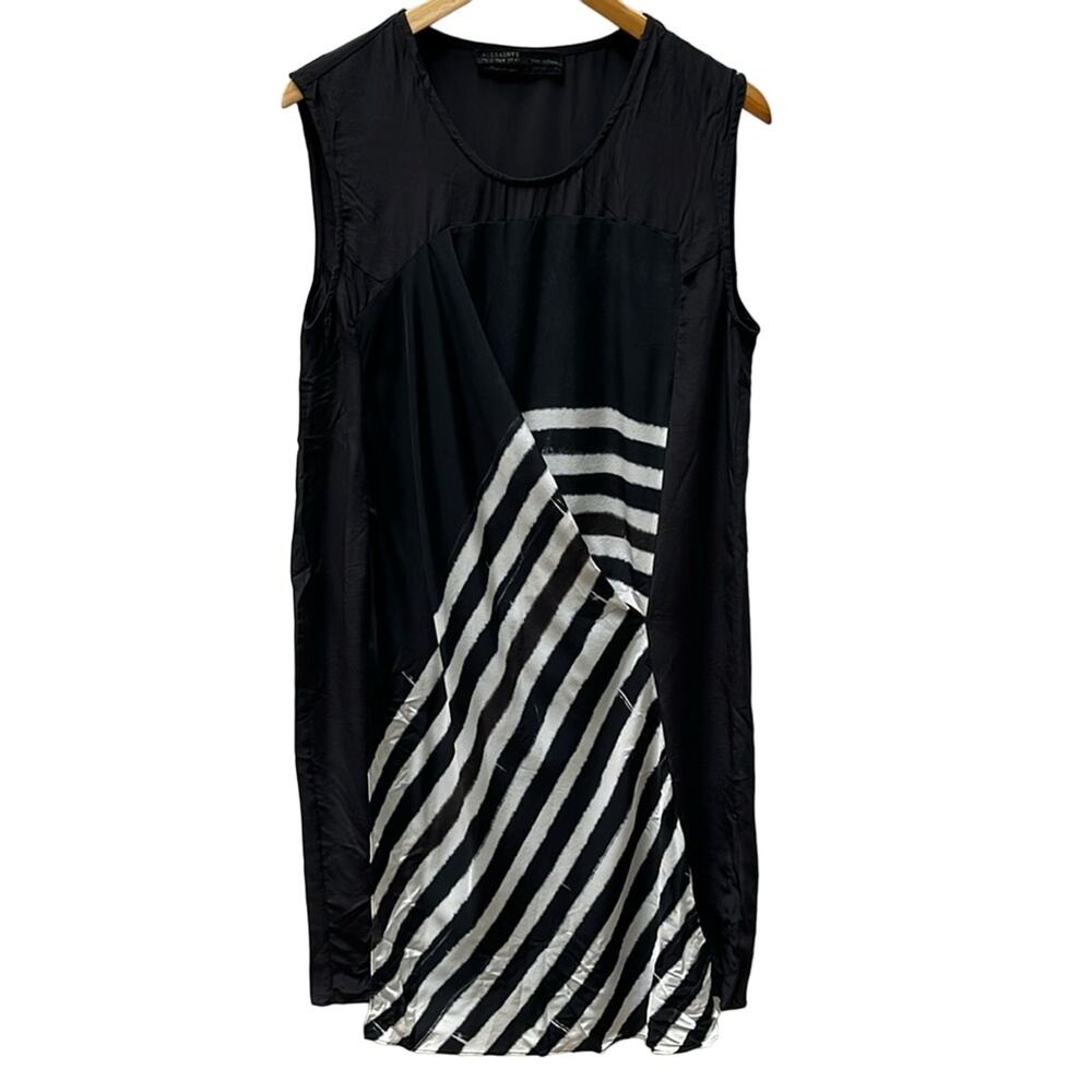 All Saints silk dress INK AIR LYDE Size 8